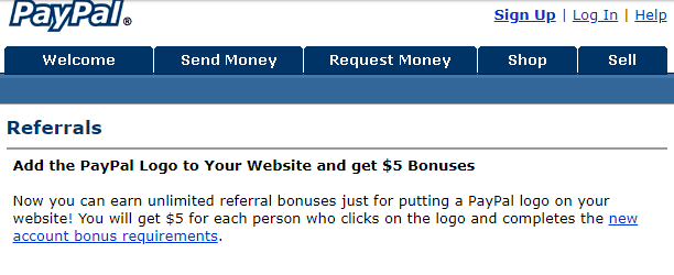 PayPal Referral Bonus